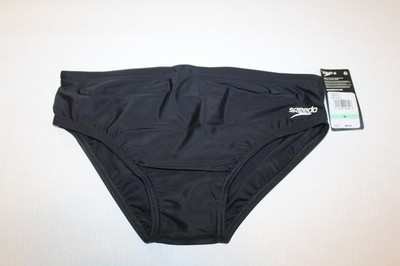 NWT Speedo New Black Power Flex Eco Swim Briefs Size 34