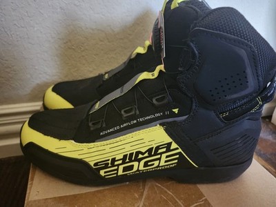 Men/Women SHIMA Edge Motorcycle Ventilated Waterproof Leather Boots, Size 10.5