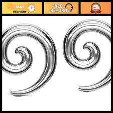 Stainless Steel Ear Spirals Tapers Gauges 0g 2g 4g 6g 8g for Stretching Ears  S