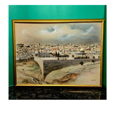Vintage Old City of Jerusalem a Common Subject to Historical   Landscapes Velvet