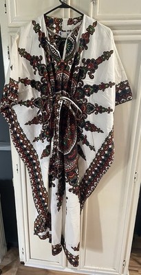 Vintage 70s La Caravelle Dashiki Kaftan Sunburst Mandala Print. Boho - Festival