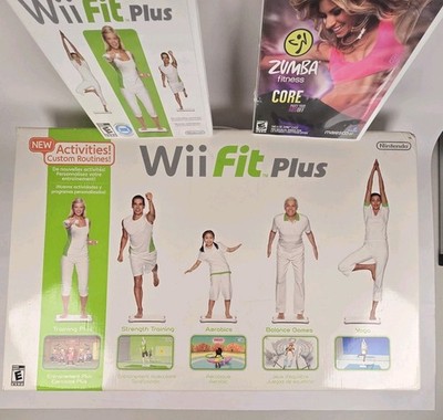 Wii Fit Plus Complete Big Box Bundle Balance Board Zumba Core 2 Games Tested...