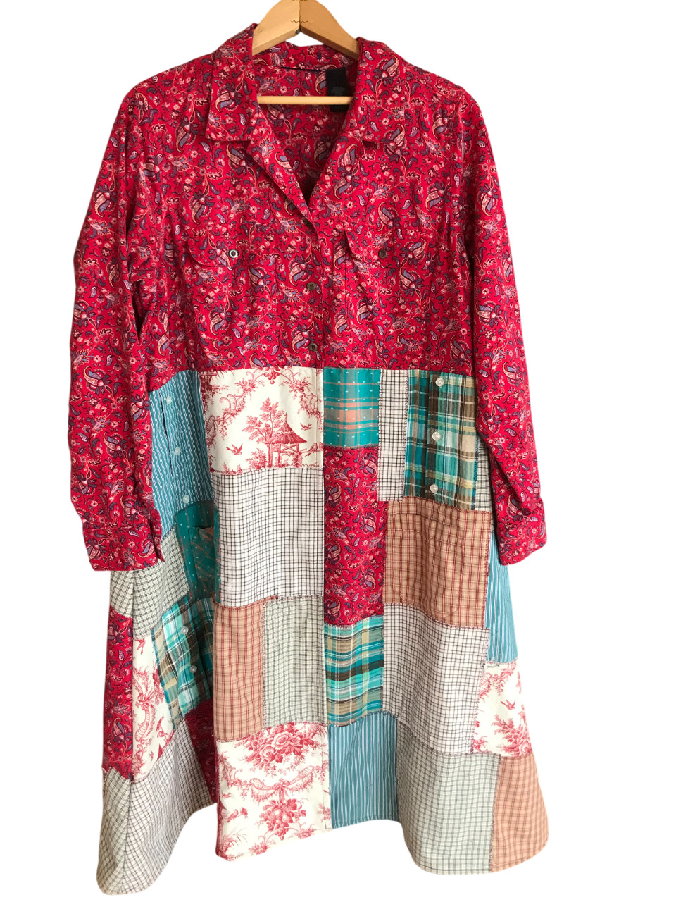 Handmade Boho Patchwork Duster: Heavyweight Hippi… - image 13