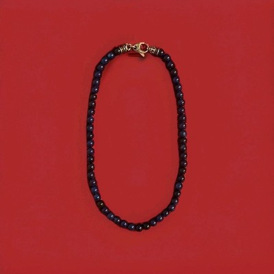 Blackjack jewelry men s 24  Genuine Blue Onyx necklace Rare H-036