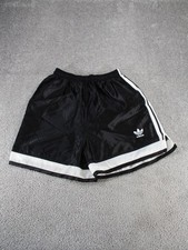 Adidas Shorts Kids Small Black White Stripes Lightweight Basketball