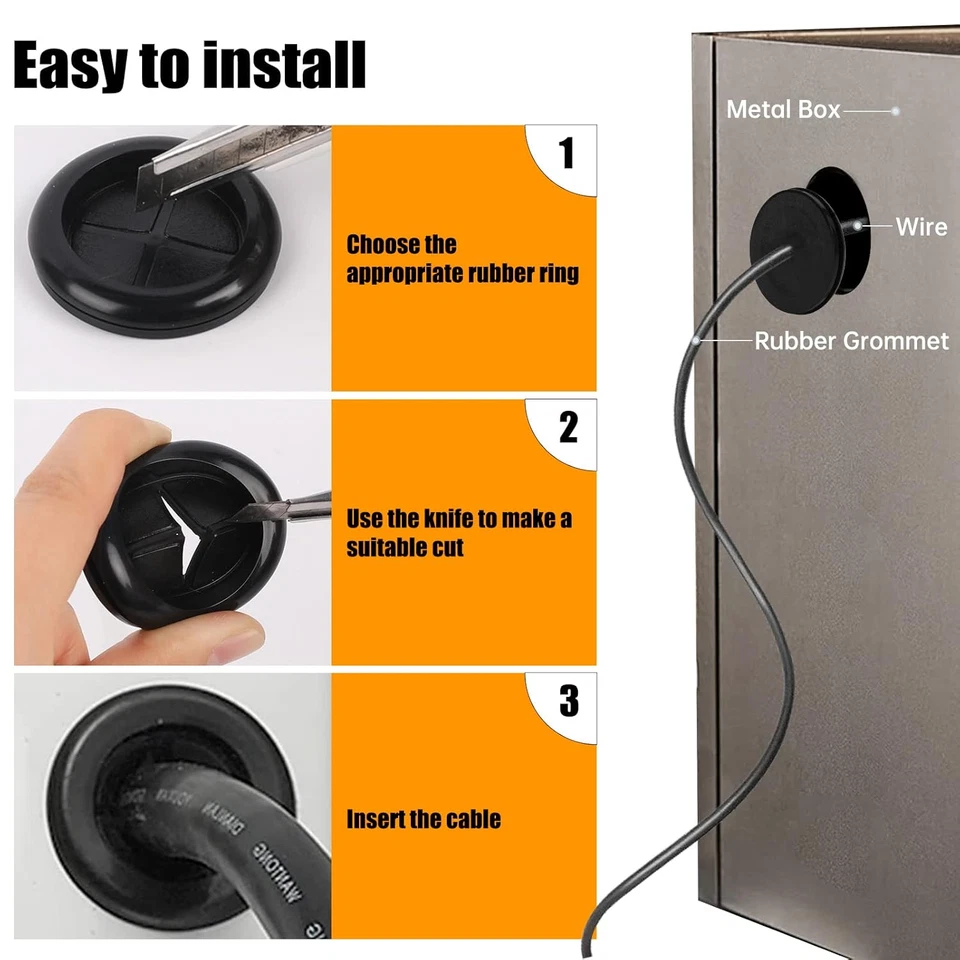 1-3/8" Rubber Grommets Wire Protection Drill Hole Firewall Hole Plugs Rubber Gro - Image 4 of 4