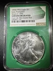 1994 (1993) $1 Silver Eagle Early Prod. Struck In 1993 Gem Uncirculated Mint NGC