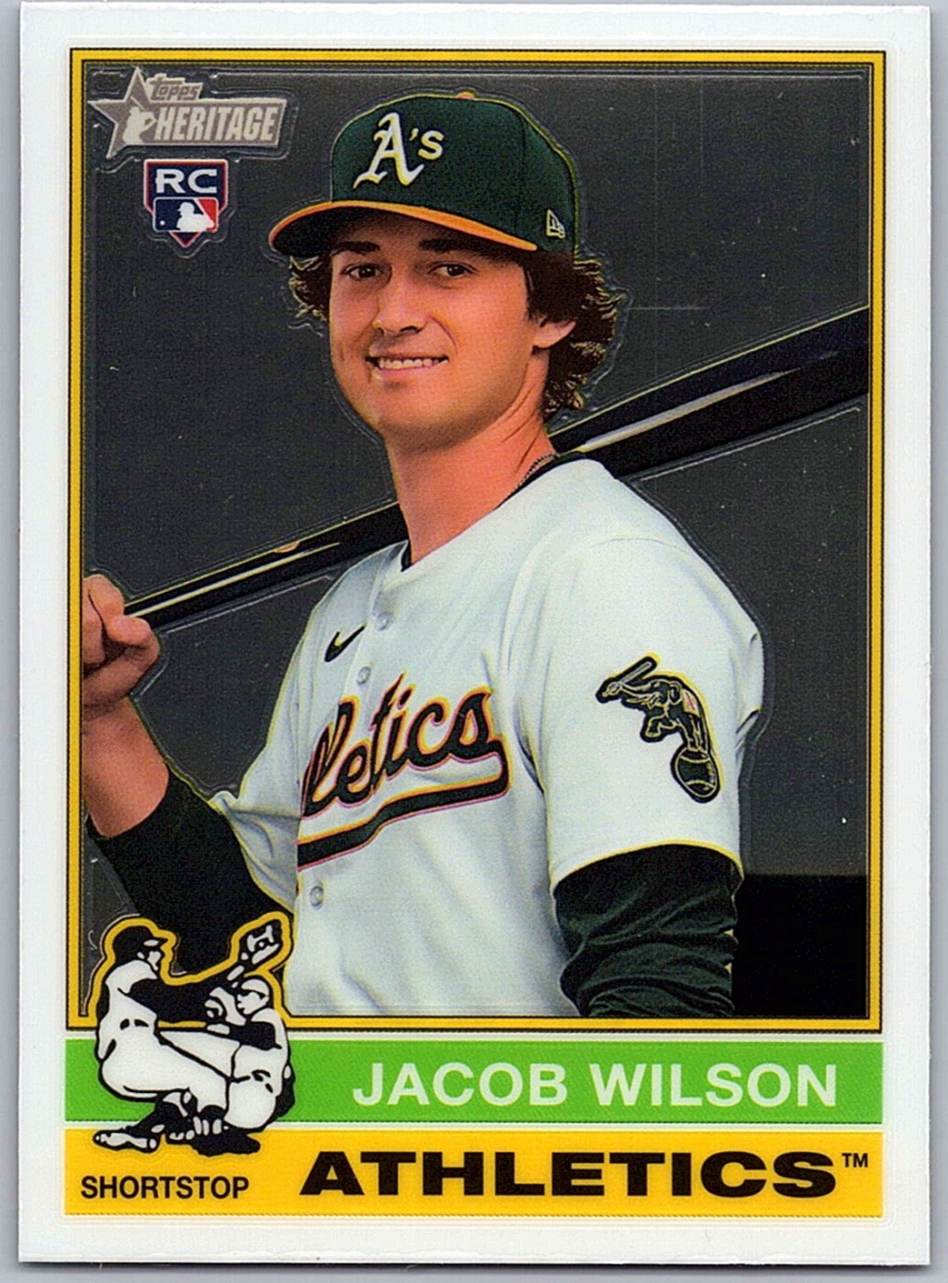 2025 Topps Heritage Jacob Wilson #15 Chrome Athletics