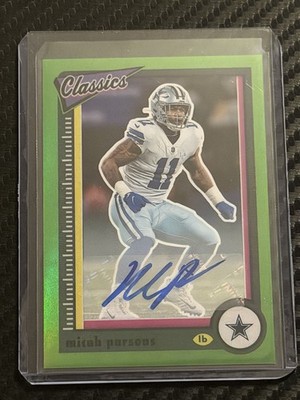 2022 Classics Micah Parsons #28 Premium Edition Green Significant Auto /15