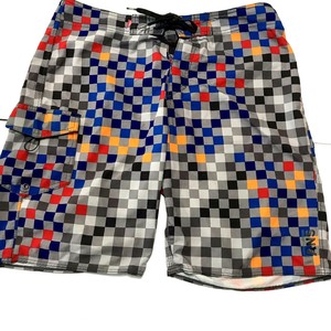 vans checkered swim trunks