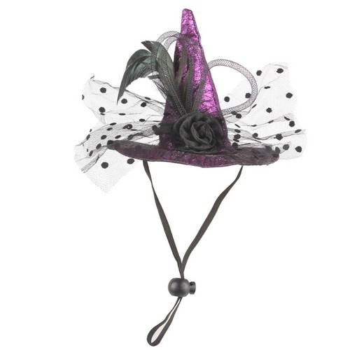 Dogs Witch Hat Cosplay Dogs Halloween Parties Witch Hat for Photography - Picture 7 of 13
