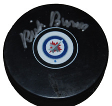 RICK BOWNESS signed (WINNIPEG JETS) autographed hockey puck BECKETT BAS BJ54499 RICK BOWNESS signed (WINNIPEG JETS) autographed hockey puck BECKETT BAS BJ54499