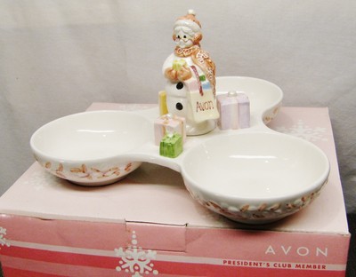 ''Snowlady'' Candy Dish, AVON President's Cup;No.2 in a Series;2003 NIB