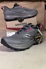 Saucony Women's Peregrine 13 GTX Shoes, Gravel Black Marron, Size 7.5