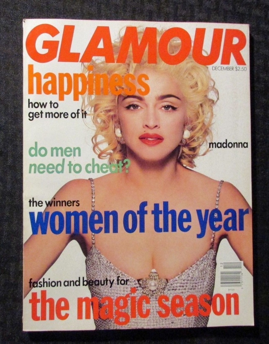 1990 Dec GLAMOUR Magazine FN+ 6.5 MADONNA Cover | eBay