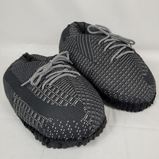 Sneaker Slippers Black Grey Non Slip Sole Indoor House Slippers Sz EU 36-46