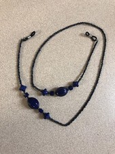 Purple Rain Beaded Reading Eye Sun Glasses Strap Holder Chain Necklace Lanyard