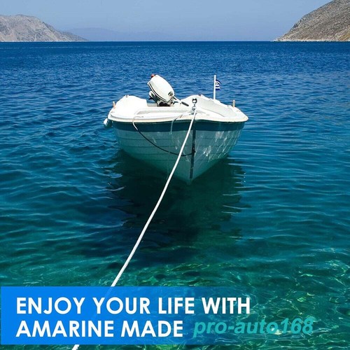 1/2"x200FT Boat Anchor Line Nylon Rope 3 Strand Twisted White Rope With Thimble - Picture 5 of 12