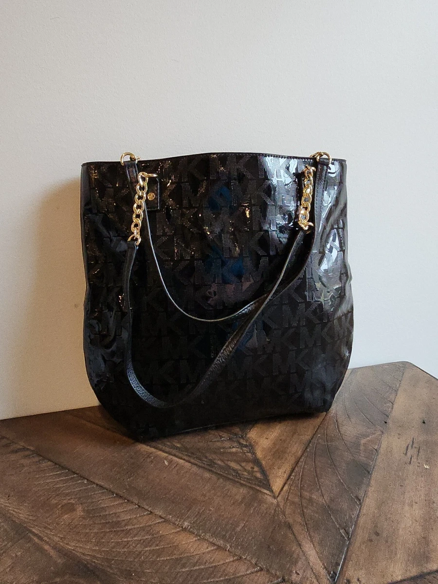 Michael kors jet set cheap patent leather tote