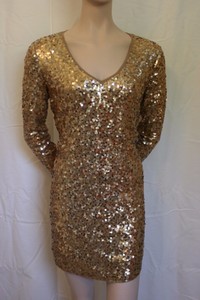 michael kors gold sequin dress