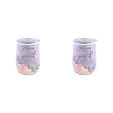 2x Mum 360ml Stainless Steel Double Walled Travel Tumbler Insulated Mug Purple