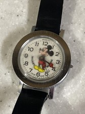 Vintage Bradley Mickey Mouse Watch Swiss Made 23 Wind Up Working Read