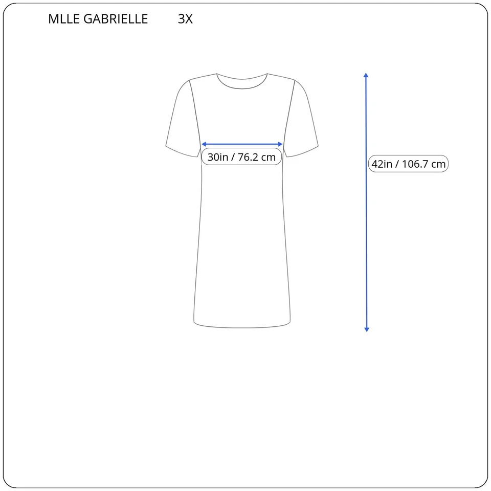 Vestido para mujer Mlle Gabrielle 3X Plus manga corta gris cachemira suave mezcla de polietileno cremallera Foto 2 de 4
