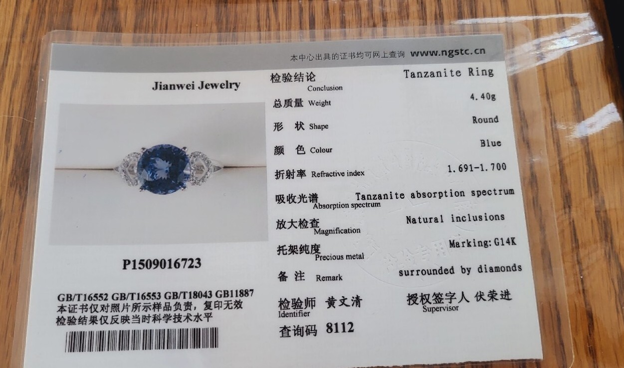 14k White Gold Tanzanite Ring eBay