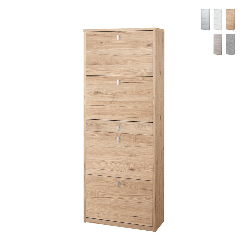 Zapatero de diseño moderno de 4 puertas con cajón para 20 pares...