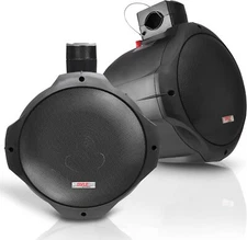 Pyle 6.5 Inch Dual Marine Speakers -2 Way IP44 Waterproof, Weather Black 