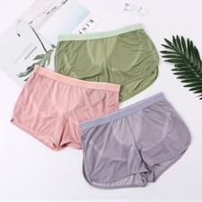 Loose Underwear Boxer Shorts Men's Mesh Ice Silk Pajamas Quick Dry Sports Shorts
