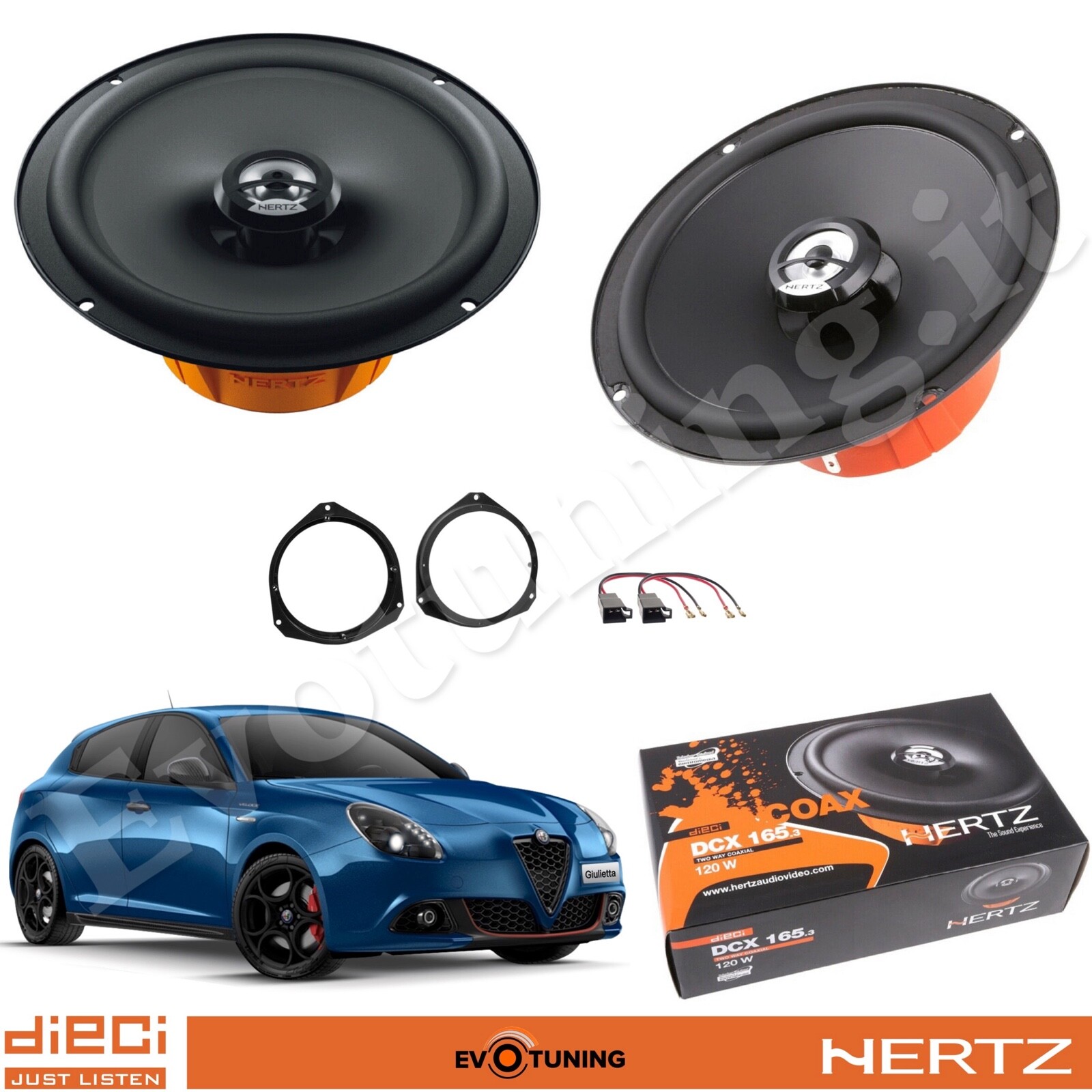 Kit Casse Hertz DCX165.3 Alfa Giulietta - Altoparlanti Audio Auto Premium