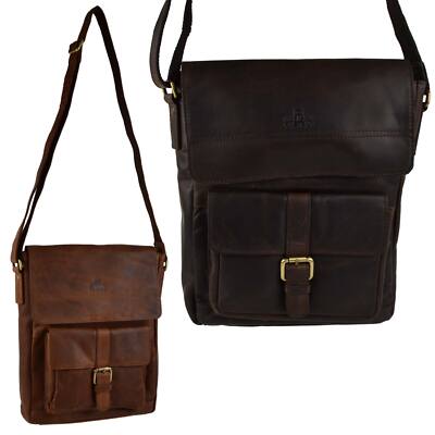 Mens Ladies Buffalo Leather North/South Messenger BAG by Rowallan of Scotland...