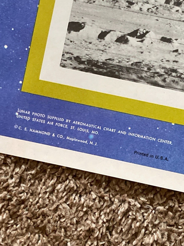 Vintage Moon Chart Fold Out Poster by Hammond The Plain Dealer Cleveland OH - Picture 3 of 9