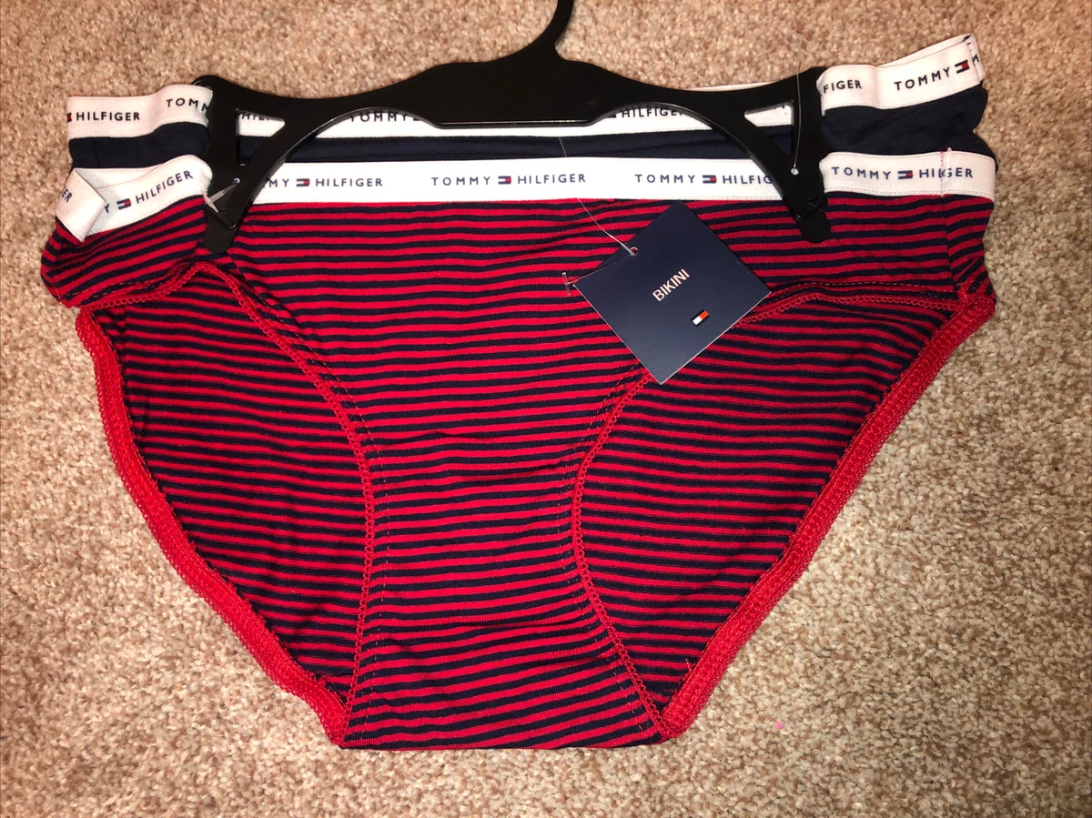 Rød knus du er Tommy Hilfiger Womens Bikini Panties 2pr Size Medium Spell Out Thick Band  NWT | eBay