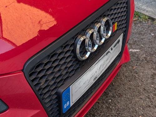 Per Audi 285mm Supporto Griglia A nido d'ape Anteriore Badge/Logo/Emblema/Griglia/Supporto - Foto 8 di 23