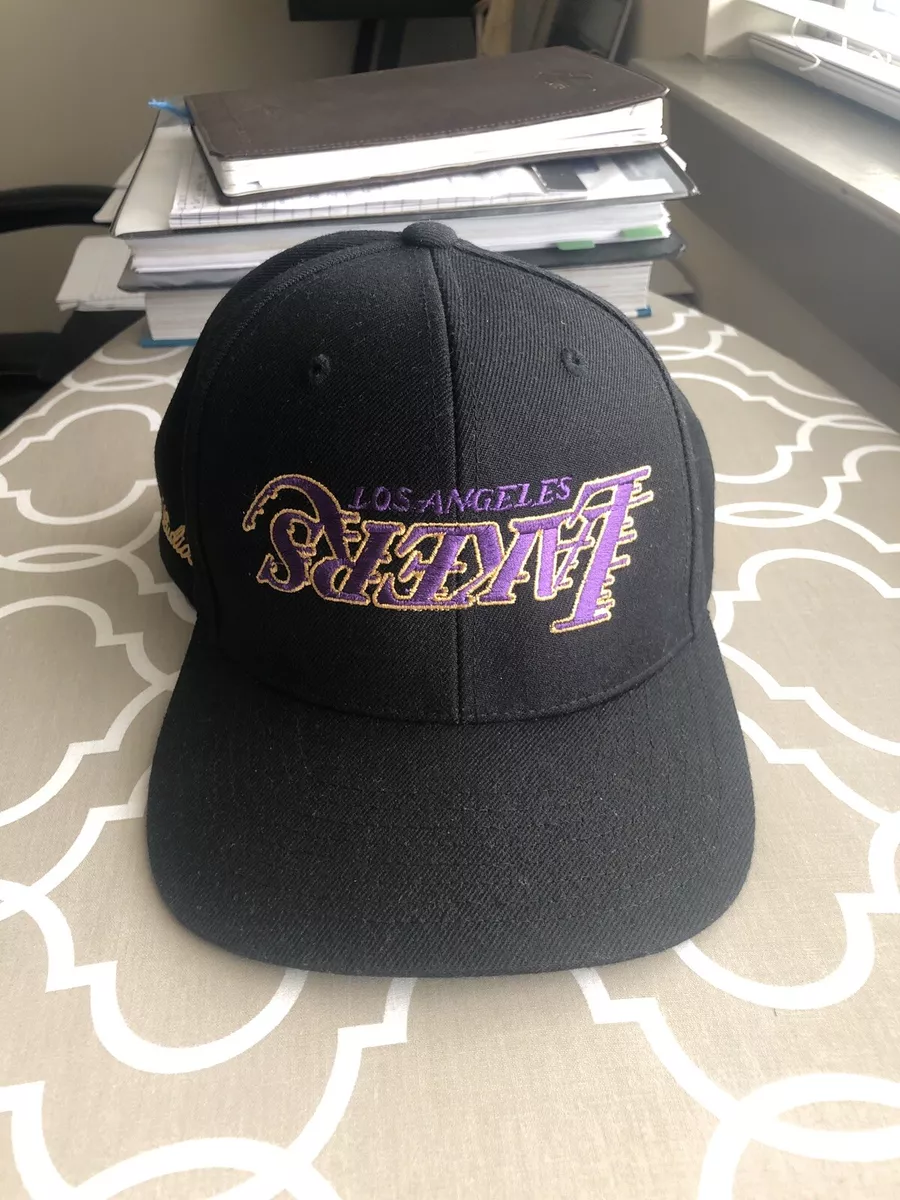 Upside down sales lakers hat