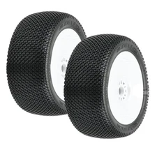 Pro-Line 9064-033 Slide Lock Off-Road 1:8 Buggy Tires Wht Whls (2): Front / Rear