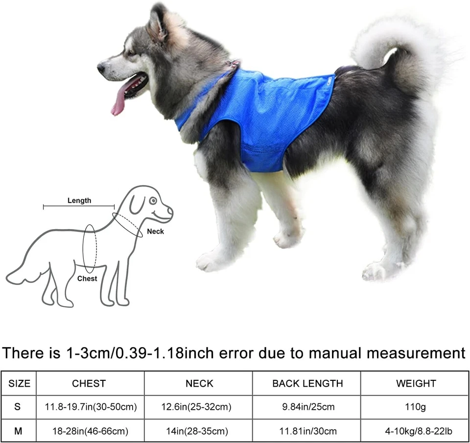 Pet Dog Cooling Vest Summer Outdoor Breathable Anti Heat Cool Jacket Coat XS/S/M - Image 4 of 4