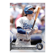 2022 TOPPS NOW #625 JAMES OUTMAN - 1ST DODGERS DEBUT WITH 3 HITS SINCE PIAZZA