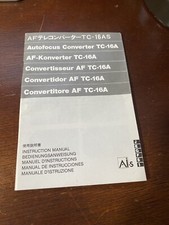 Nikon Autofocus Converter TC-16A Instruction Manual Very RARE Excellent