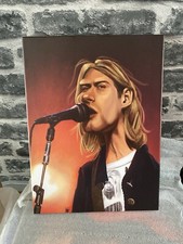 Large Kurt Cobain Nirvana Singer Canvas   Original Art Picture Print