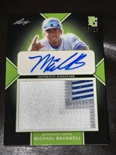 MICHAEL BRASWELL 2020 Leaf Perfect Game AUTOGRAPH PATCH #14/16 GAMECOCKS LSU