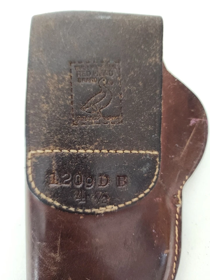Vintage Red Head Leather Belt Holster 1209 DB 4 1/2 Right Hand - Image 3 of 3