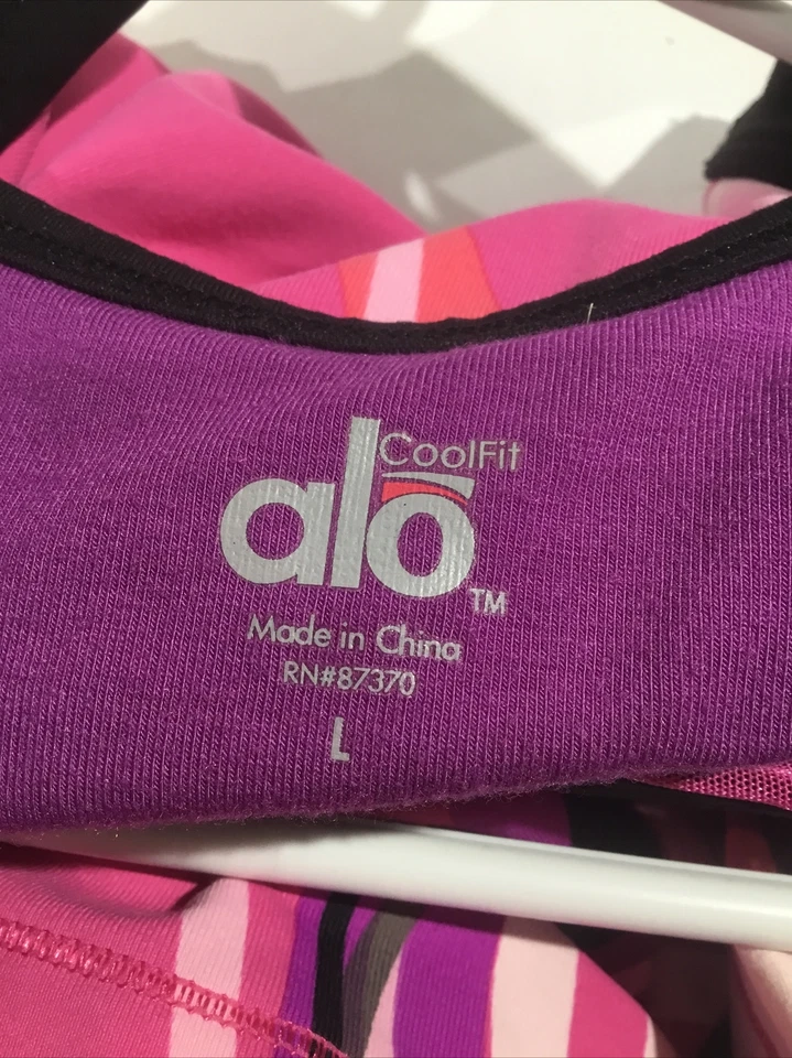 ALO Womens Size Large Cool Fit Pink Slim Fit Tank Top CW-61 - Image 3 of 4