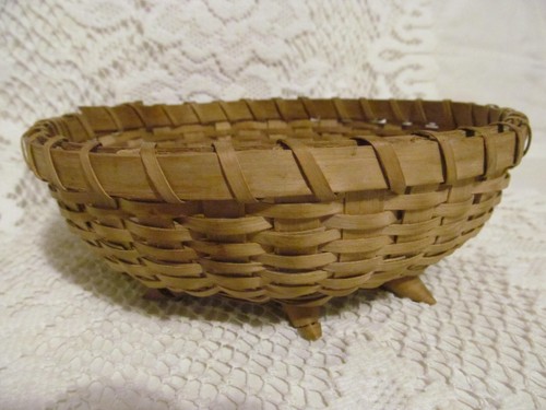 VINTAGE NATIVE AMERICAN MICMAC SPLINT ASH/ SWEET GRASS PENOBSCOT PORQUINNE ! - Picture 13 of 15