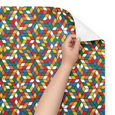 Pattern Vinyl HTV, Rubiks Cube Iron on Vinyl for Cricut Cutting Machine