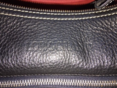 Longchamp black zip top leather hobo with side pocket & front pocket Rear find - Picture 10 of 15