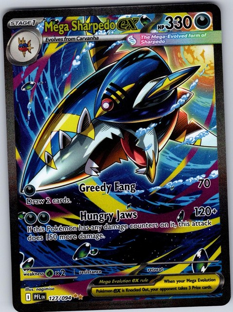 Mega Sharpedo ex #127 (Phantasmal Flames)