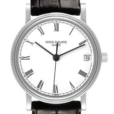 Patek Philippe Calatrava White Gold Automatic Mens Watch 3802 3802G
